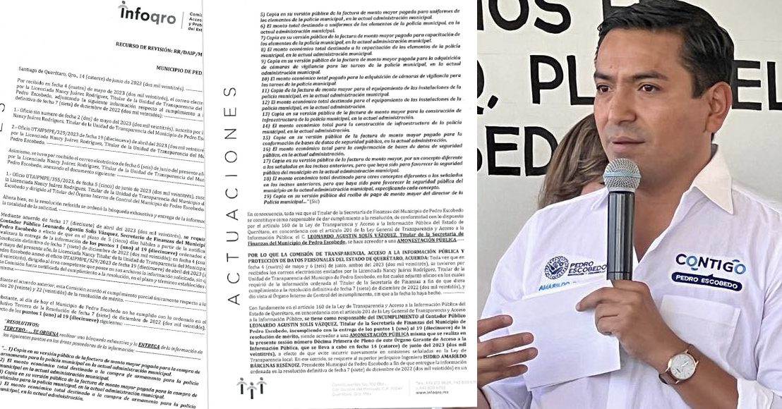 Por incumplir con la transparencia secretario de Finanzas recibe amonestación pública en Querétaro.