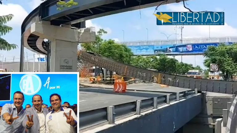 Querétaro: Colapsa una trabe en la construcción de un puente de $122 millones (Video)