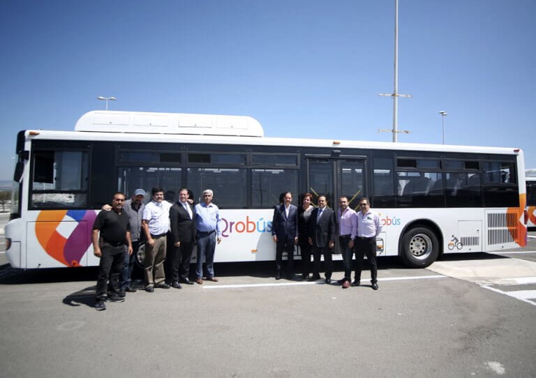 Las unidades nuevas para el Qrobús, el sistema de transporte de Querétaro.