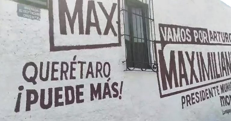 Acusa Maximiliano “guerra sucia” del partido en el gobierno, por pinta de barda en Centro Histórico