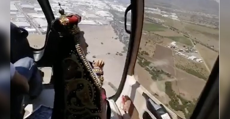Ahora bendicen 7 municipios de Guanajuato desde helicóptero del gobierno de Querétaro