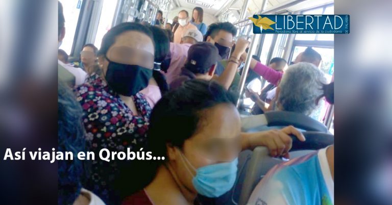 Así viajan en Qrobús; gobierno difunde que vigila que se cumplan protocolos